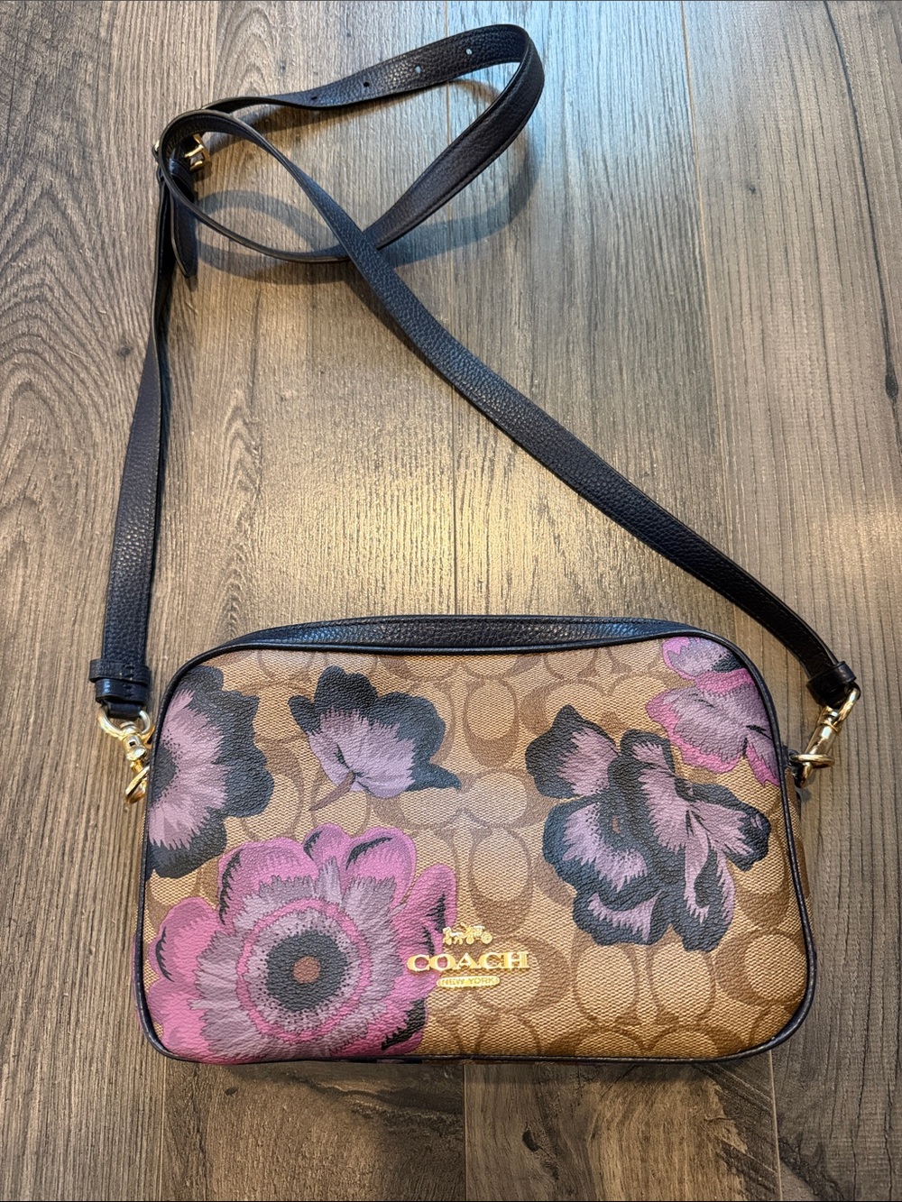 Coach Limited Edition Kaffe Fassett Floral Double Zip Crossbody Bag